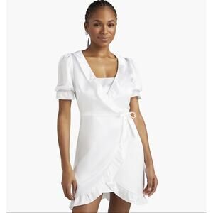 Hill House Nima Robe Silk Wrap Bridal Collection Wedding, White NWT